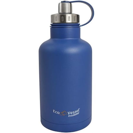 Ecovessel Eco Vessel 734089 64 oz Boss Insulated Growler; Blue 734089